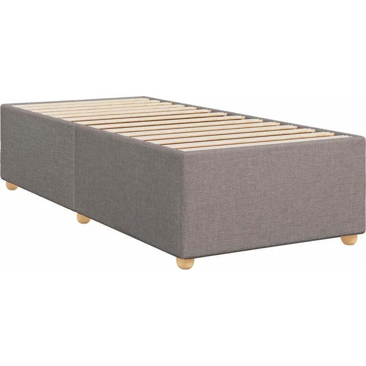 vidaXL Boxspringbett mit Matratze mit Kopfteil Taupe 90 x 200 cm Stoff 3453792 – Bild 6
