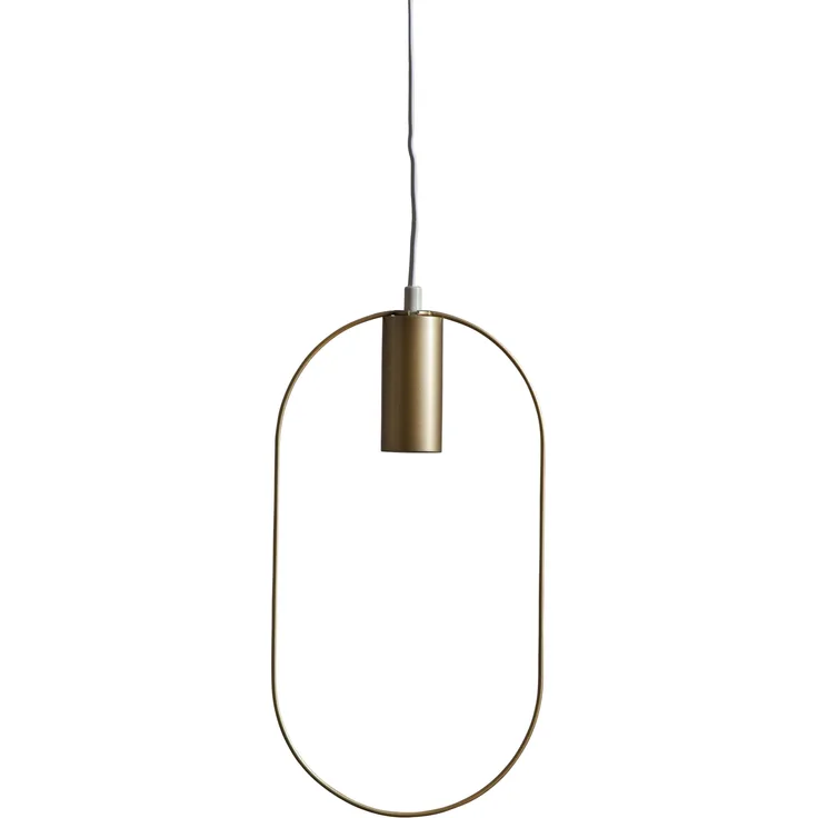 Hängeleuchte "Shape", E27, gold, Kabel weiß