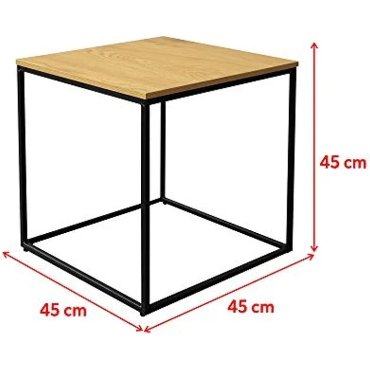 Selsey Beistelltisch, Schwarz/Eiche, 45 x 45 x 45, 5903025974422 – Bild 3