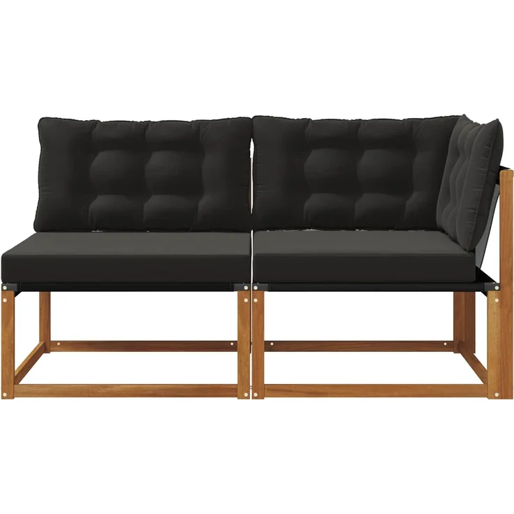 vidaXL Outdoor Mittel- und Ecksofa 7 stk. 2-Sitzer Massivholz Akazie 900651 – Bild 5