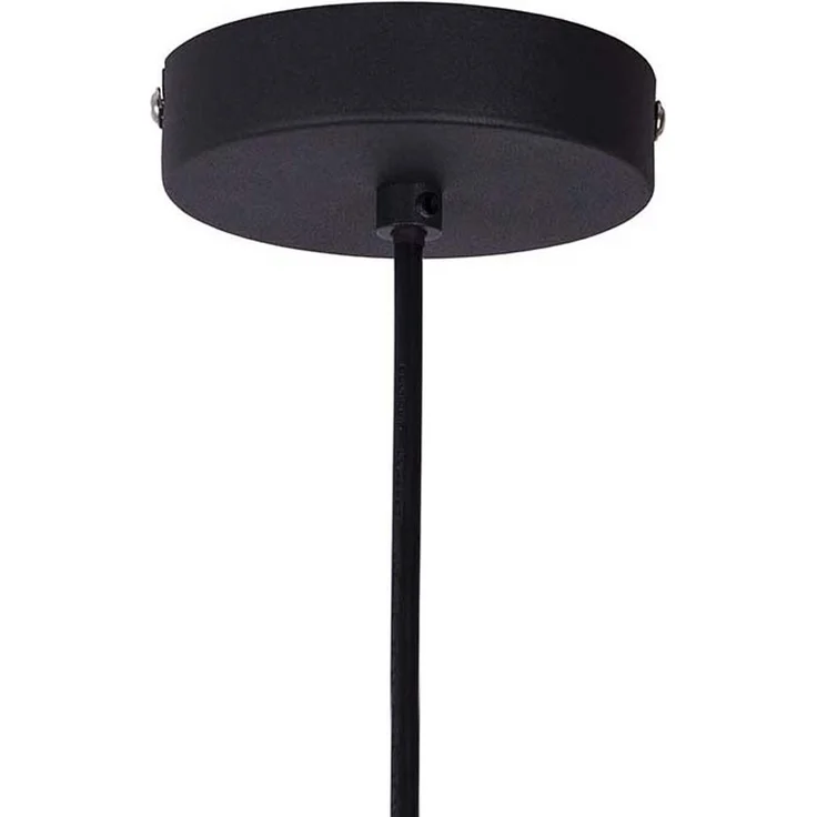 Pendelleuchte, Gitter, schwarz, Glas, E14, H 150 cm – Bild 9