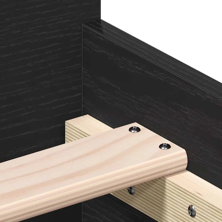 vidaXL Bettgestell ohne Matratze Schwarz Eichen-Optik 100x200 cm 862366 – Bild 8