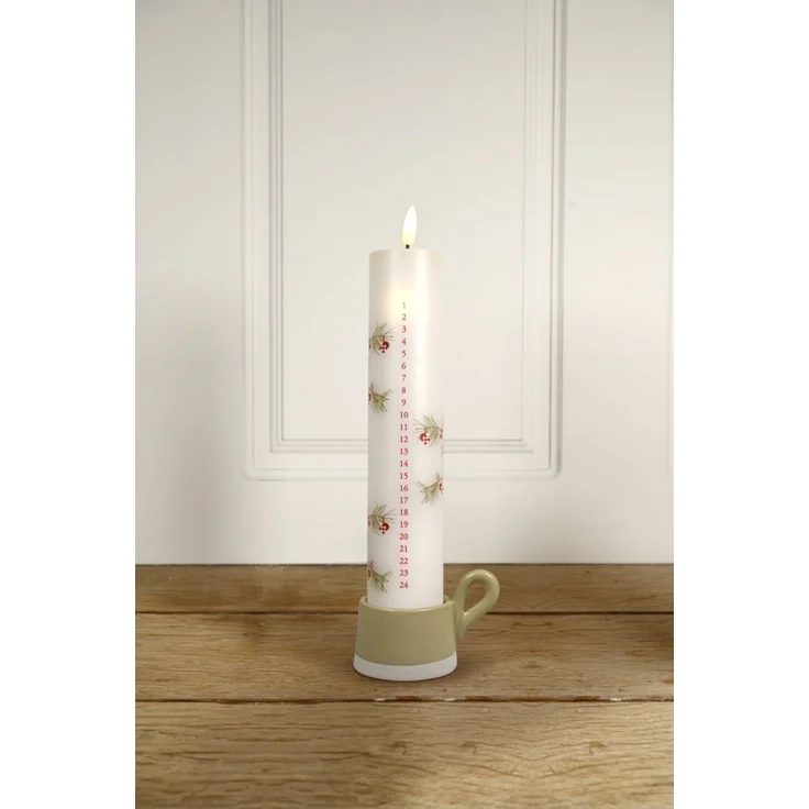 Det Gamle Apotek Kalender Kerze führte h 24.5cm dia. 5cm Dänische Weihnachten