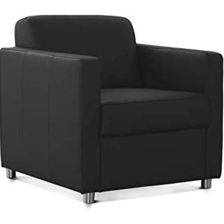 CAVADORE Corianne Sessel, mit Federkern, Ledersessel Design, 78 x 80 x 83, Echtleder: schwarz