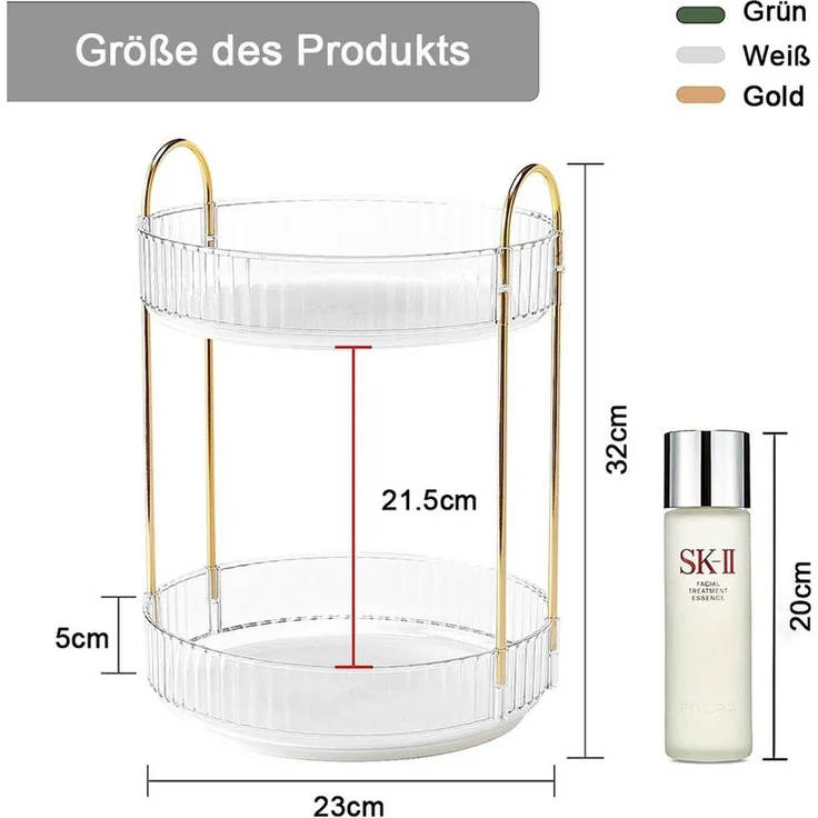 TUWENA Make-Up Organizer Make-up-Organizer Kosmetik-Organizer mit 2 und 3 Etagen – Bild 4