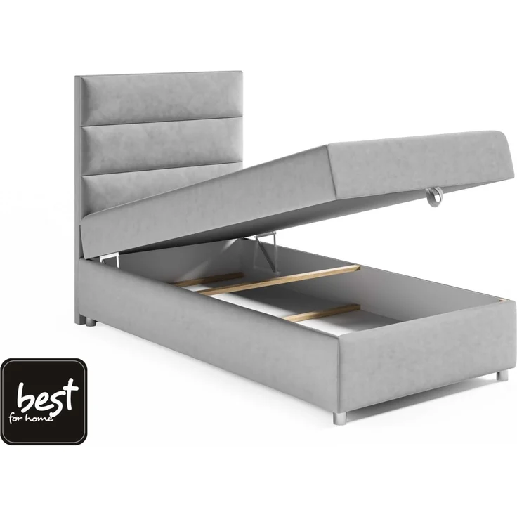 Best for Home Boxspringbett mit Bettkasten Trinity K-4 SINGLE Bonell-Matratze inkl. 7 cm Topper (Einzelbett, Polsterbett mit gepolstertes Kopfteil, Jugendbett, Kinderbett versch. Größen, 70x200 80x200 90x200 100x200 cm), verschiedene Liefermöglichkeite... – Bild 7