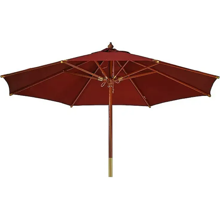Kai Wiechmann Marktschirm, 350 cm, Flecken- und wasserabweisend, rot, mit abnehmbarem Tuch und teilbarem Mast