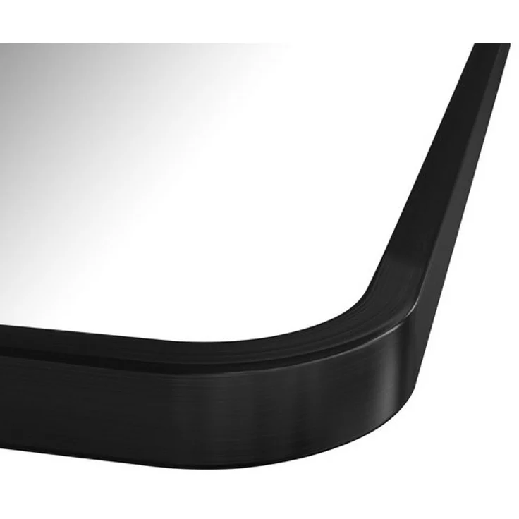Hopibath Wandspiegel klein 40x60 rechteckig Schwarz mit Alurahmen (Flurspiegel Badspiegel, 5mm HD Glas), Spiegel, für Bad, Flur, Wohnzimmer, Schlafzimmer – Bild 4