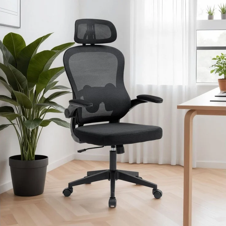 IDIMEX Drehstuhl JOBURG, Ergonomischer Netzrücken mit Lendenstütze – schwarz – Bild 5