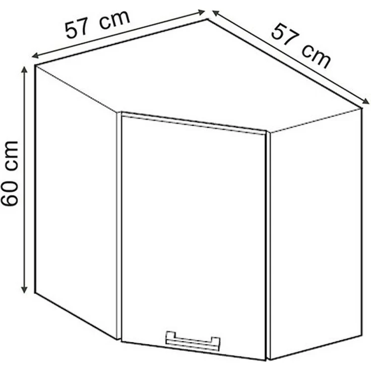 Eckhängeschrank R-Line Anthrazit Landhaus 57 cm Vicco – Bild 2