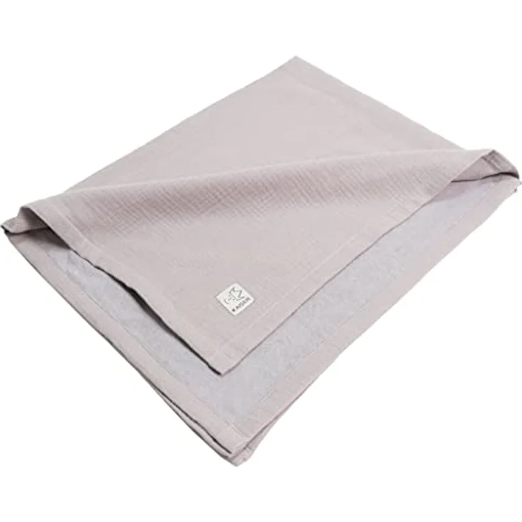 Kaiser 6531023 Playa Summer Blanket Musselin/Frottee atmungsaktive Babydecke Ganzjährig Neugeborene Kinderwagendecke Babyschalendecke Fb. Light Grey – Bild 1