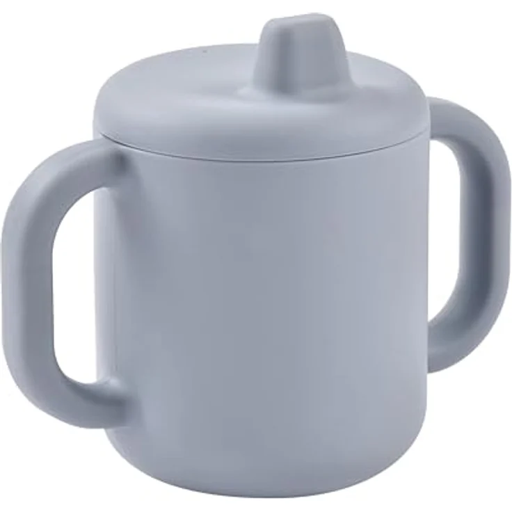 BÉABA Baby-Lernbecher 2-in-1 Flasche/Tasse – 100% Premium-Silikon, Breite Griffe für Einfaches Greifen, Ergonomisch, Weicher Trinkaufsatz – Farbe Kieselstein – Bild 3