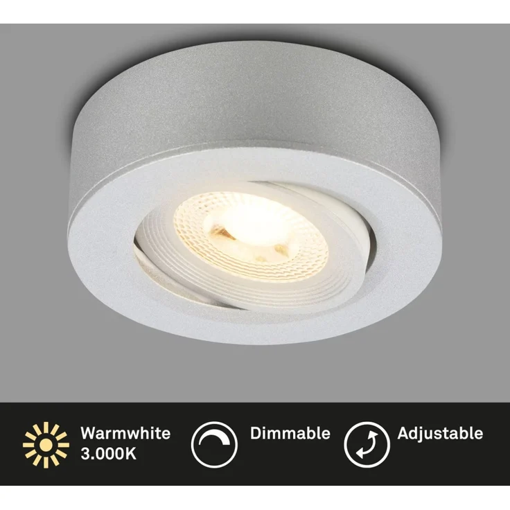 Briloner LED-Einbauleuchten Mini 2in1 Ein-& Aufbau 9W 500lm chrom dimmbar – Bild 2