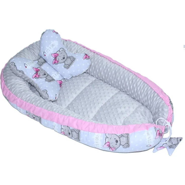 Primawela Bettnestchen Baby MINKY Nestchen Kokon Kuschelnest Kissen Decke Schmetterlingkissen – Bild 2