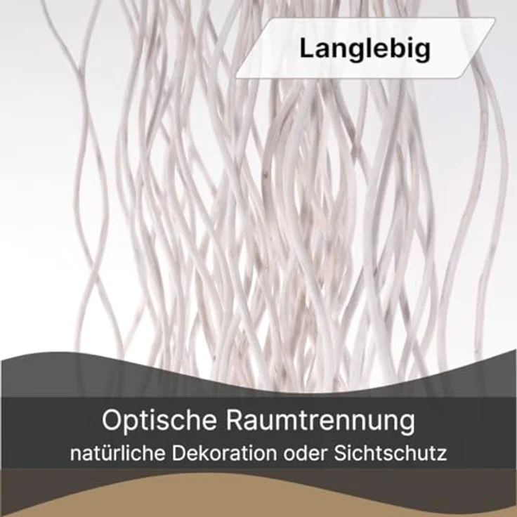 DESIGN DELIGHTS Paravent RAUMTEILER "WAVE", Weidenholz, 170x40cm (HxB), Paravent, Trennwand – Bild 7