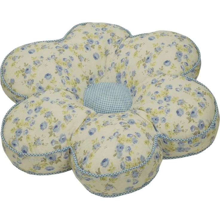 Stuhlauflage Blume blau ca. Ø 42 cm – Sitzpolster – Bild 1