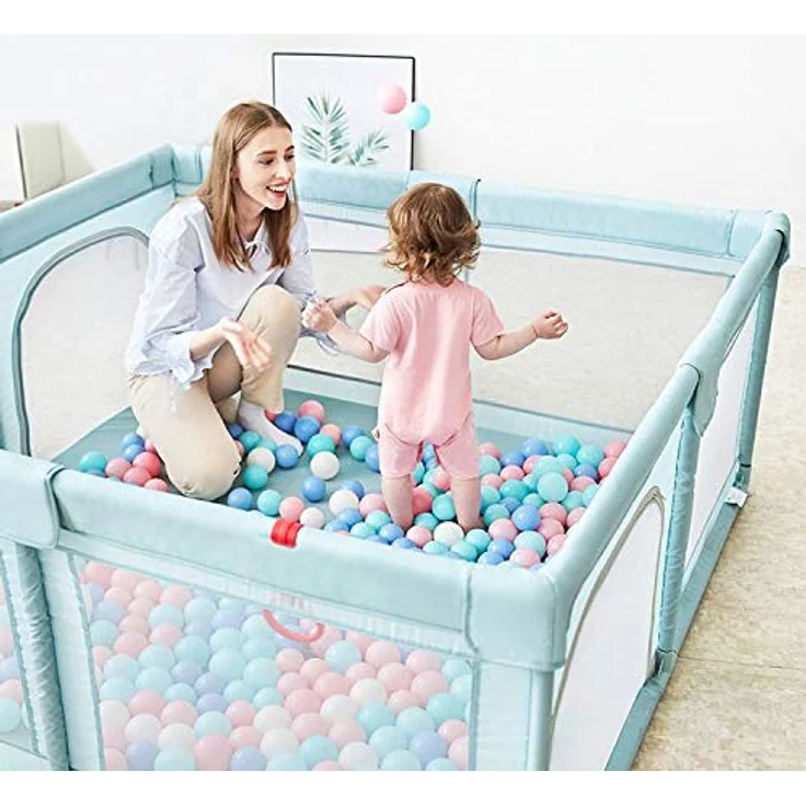 Star Ibaby Laufstall Oxford XL + Ultasoft-Teppich, ultraleicht, Farbe Grau (Soft Grey) – Bild 7