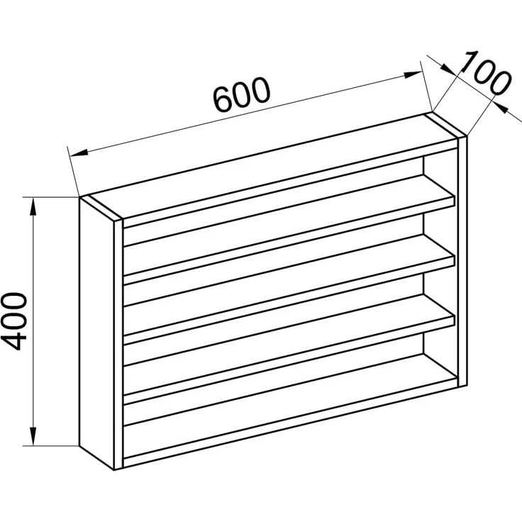 VCM Küchenmöbel Hängeschrank Esaldi 920052 Weiß H. 40 x B. 60 x T. 10 cm – Bild 4