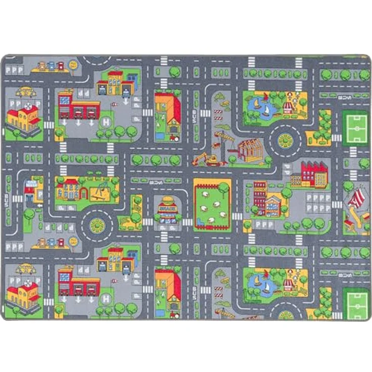 Pergamon Straßenteppich Beidseitig Kinder Spielteppiche für Kinderzimmer und Spielzimmer – Bild 7