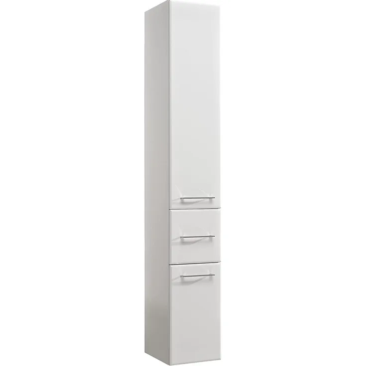 Hochschrank 'Seo', weiß Hochglanz