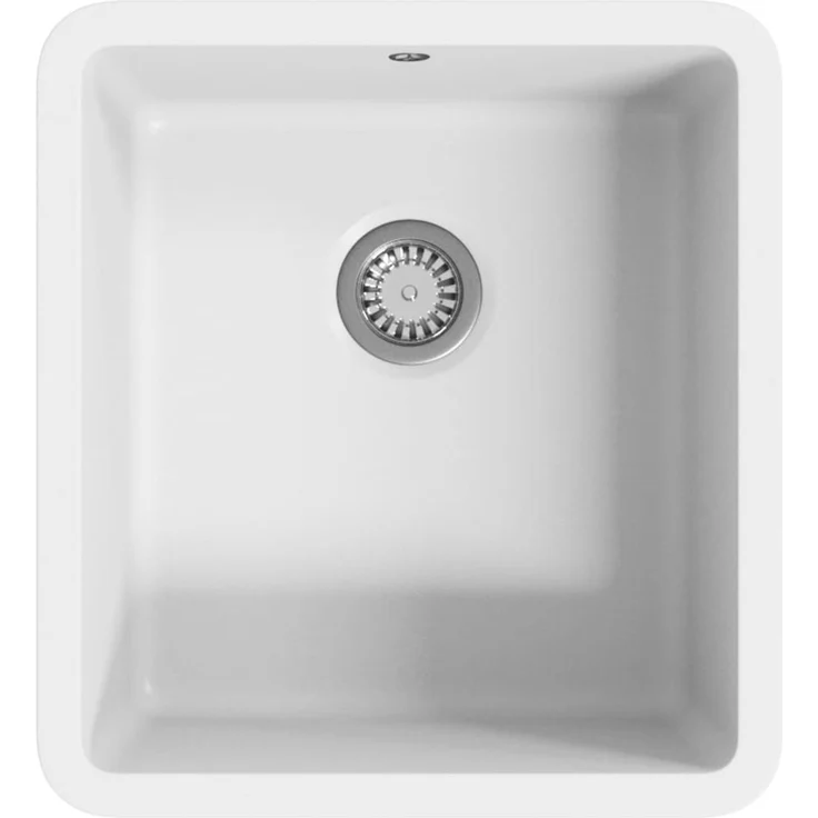 Küchenspüle | Granitspüle Einzelbecken Weiß SH856 – Bild 2
