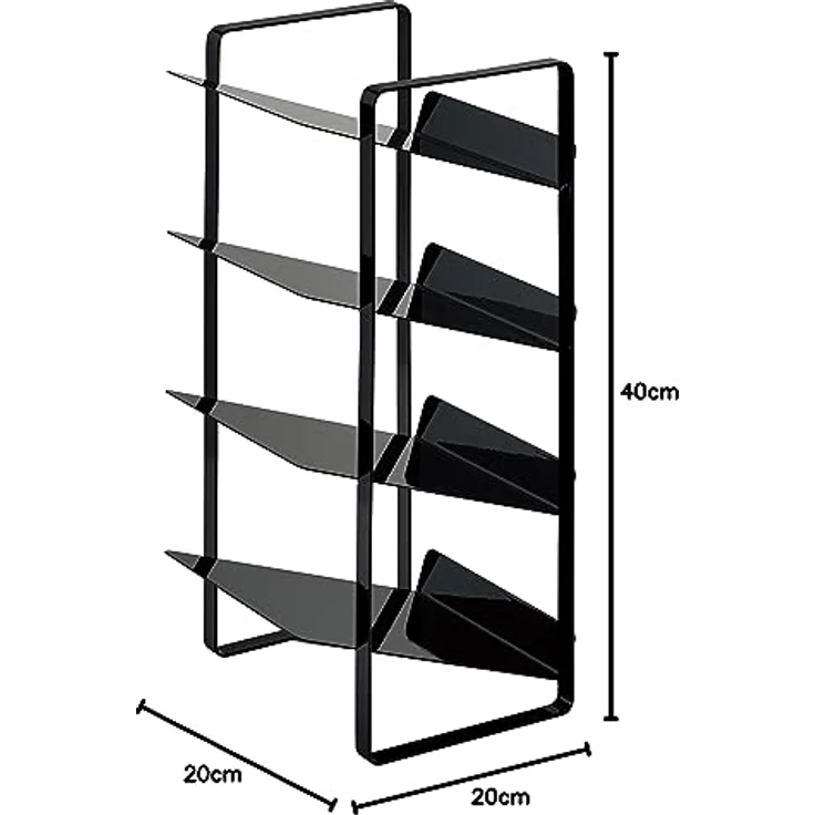 Yamazaki Küchenregal "Tower" aus Metall 20x40x20cm, Flaschenhalter, Flaschenregal mit 4 Etagen, Metallgestell – Bild 9