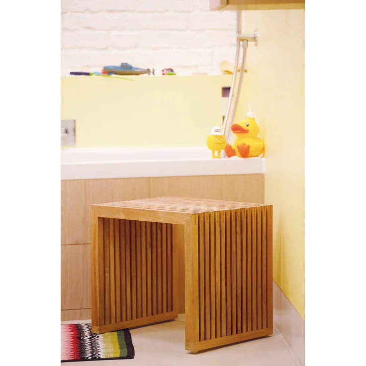 Hocker Tivoli aus Teakholz, 50 x 40 x 45 cm – Bild 3