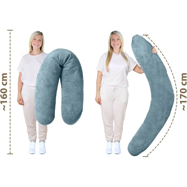 Amilian Stillkissenbezug 170 cm - Kissenbezug für Schwangerschaftskissen, Seitenschläferkissen, weicher und pflegeleichter Bezug - ideal als Ersatzbezug – Bild 2