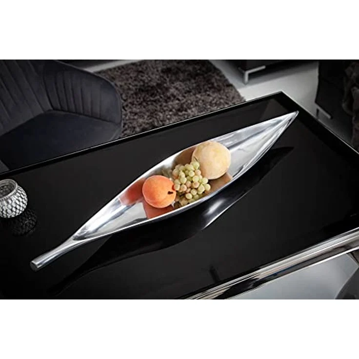 riess-ambiente Dekoschale SILVER LEAF 60cm silber, Wohnzimmer · Obst · Schlüssel · Handarbeit · Metall · Modern – Bild 2