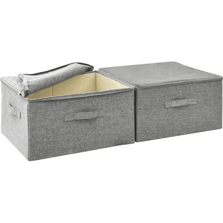vidaXL Aufbewahrungsboxen 2 Stk. Stoff 43x34x23 cm Grau 332910 – Bild 10