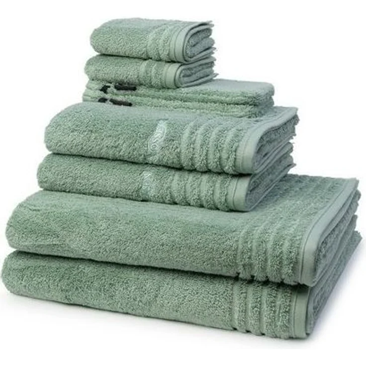 Vossen Vienna Style Supersoft 8 tlg. Frottier-Set - 2 X Handtuch (50 X 100cm), 2 X Duschtuch (67 X 140cm), 2 X Gästetuch (30 X 50cm), 2 X Waschhandschuh (16 X 22cm) - 620 g/m2 - Soft green – Bild 2