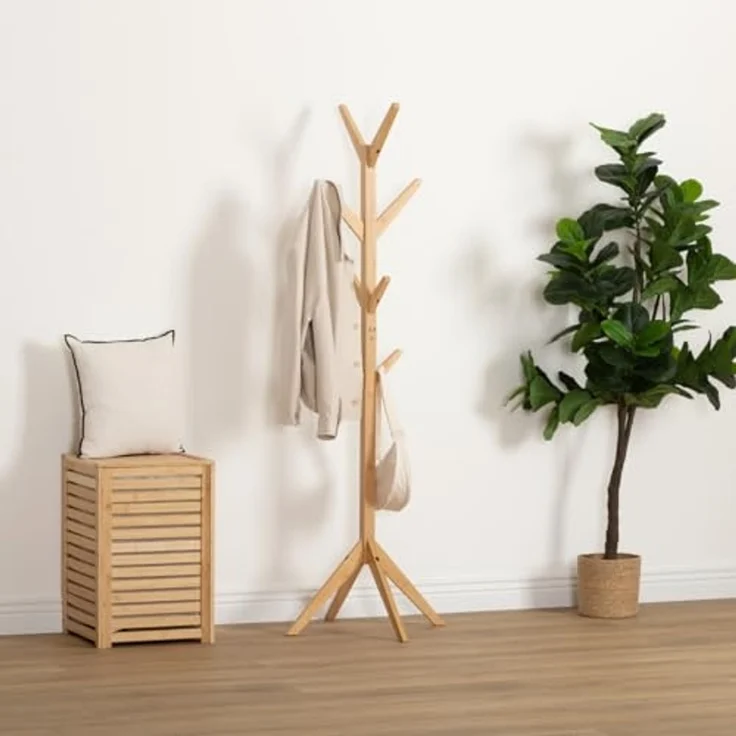 5five Bambus-Garderobenständer TREE 8 Haken 178 cm – Bild 7