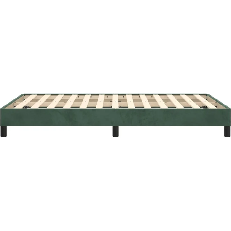 vidaXL Bettgestell ohne Matratze Dunkelgrün 120x190 cm Samt 3269628 – Bild 6