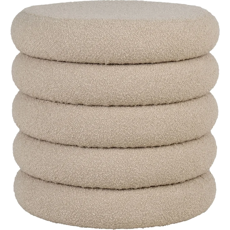 Pouf >Brooklyn< in Grau, Stoff - 44x44x44cm (BxHxT) – Bild 1