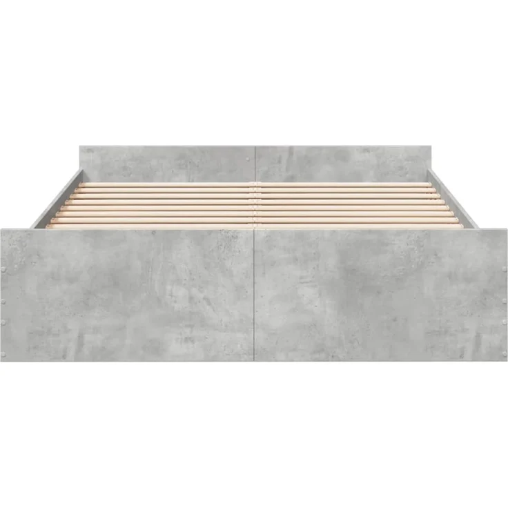 vidaXL Bettgestell mit Schubladen Betongrau 160x200 cm Holzwerkstoff 3280282 – Bild 4