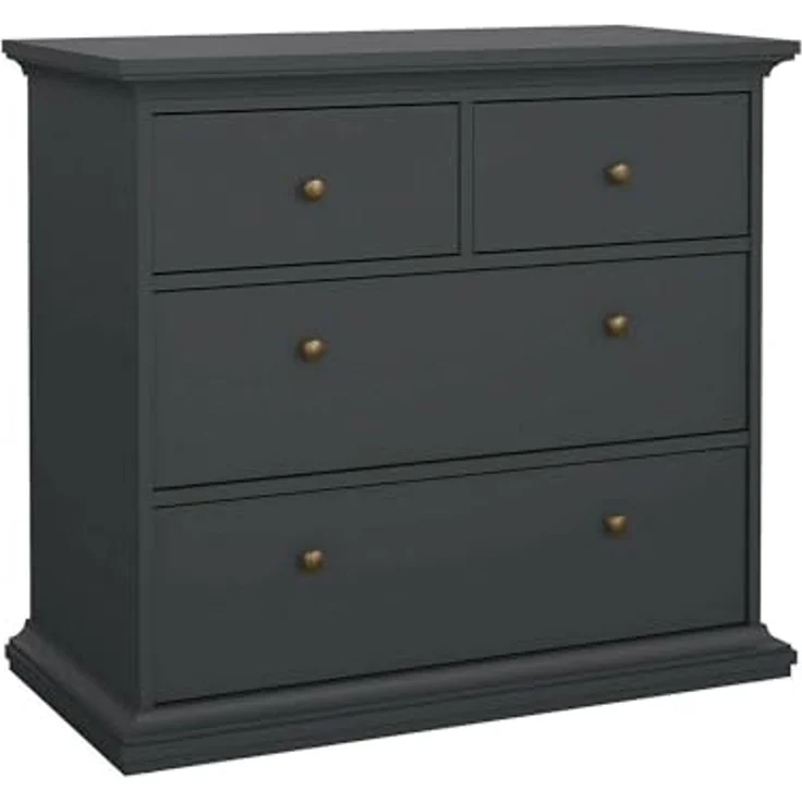Dmora Kommode mit Vier Schubladen, Farbe Grau, 96,2 x 86,9 x 48,5 cm – Bild 3