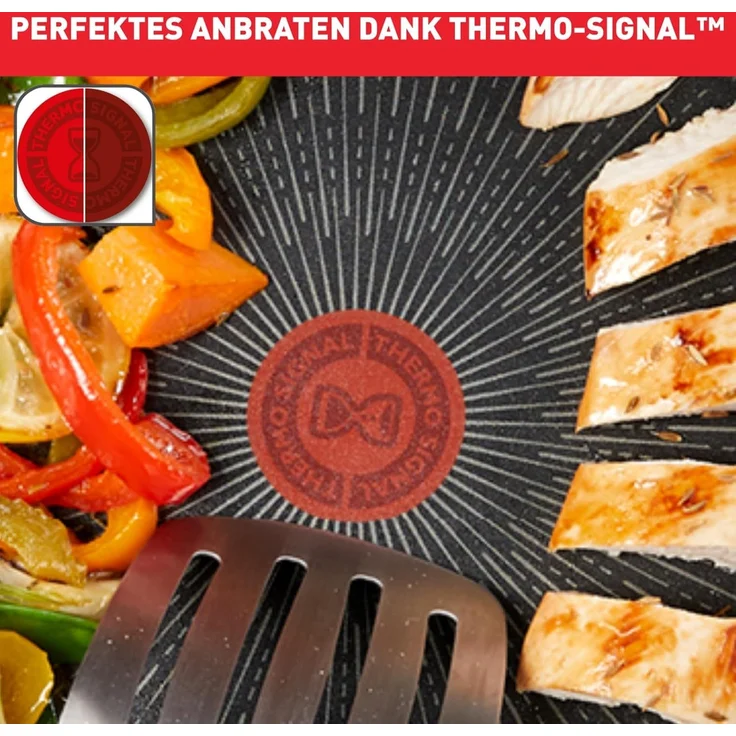Tefal G25908 Unlimited On Bratpfanne | 32 cm | mit kratzfester Titanium Antihaft-Beschichtung | Thermo-Signal | PFOA-frei | geeignet für alle Herdarten, auch für Induktionsherde | schwarz – Bild 5