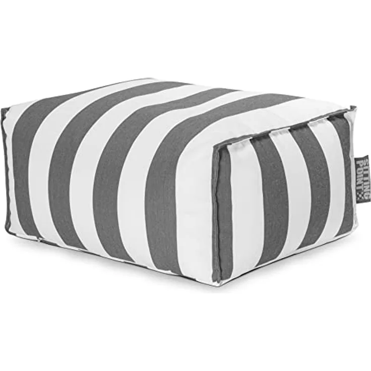 Sitting Point Sitzhocker Roll Santorin, Outdoor-Hocker in Anthrazit mit strapazierfähigem Bezug