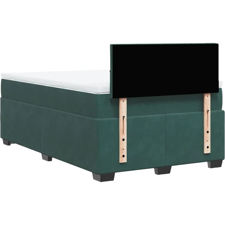 vidaXL Boxspringbett mit Matratze Dunkelgrün 120x190 cm Samt 3286261 – Bild 10