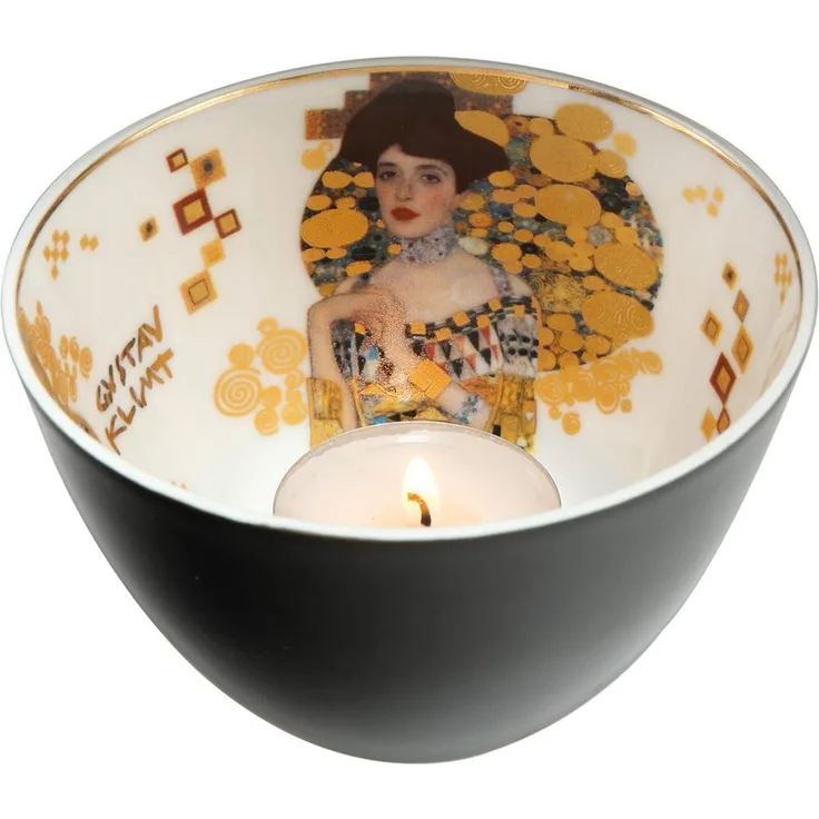 Goebel Teelicht Gustav Klimt - Adele Bloch-Bauer, Artis Orbis, Teelichthalter, Porzellan, Bunt, 7. 5 cm, 66522211