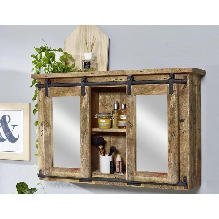 Spiegelschrank 108x64cm 'Railroad' Mango & Eisen
