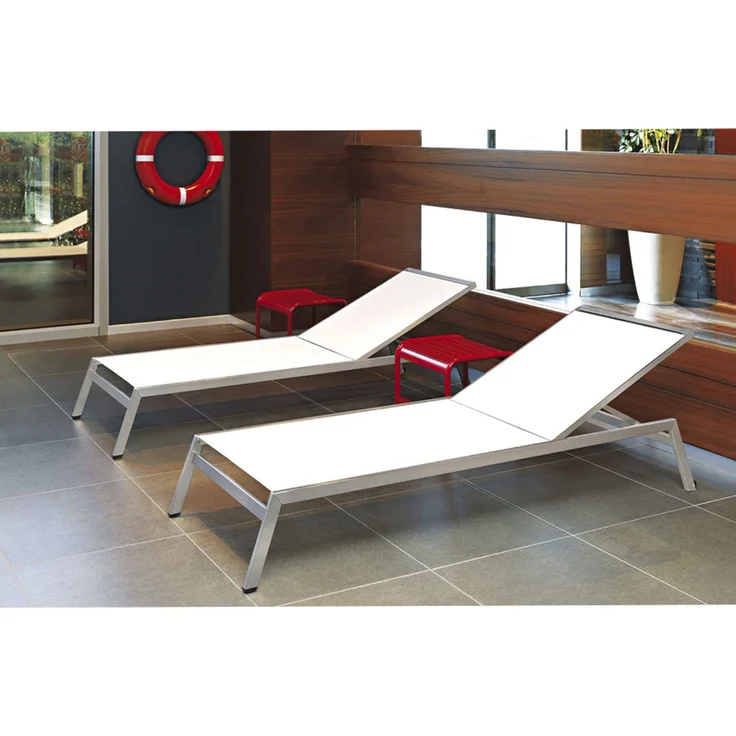 Papatya Zen Sonnenliege Anthrazit Webstoff (Stahl) – Bild 4