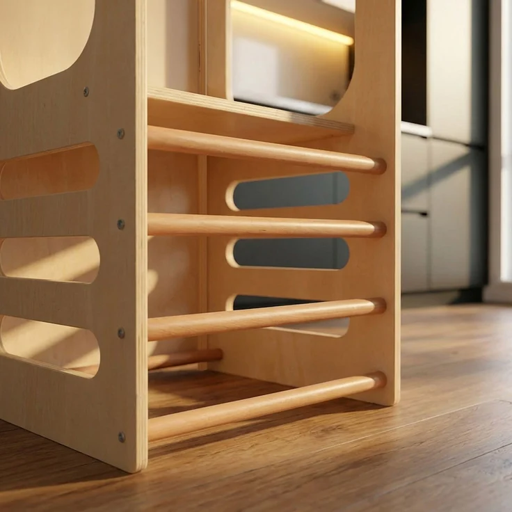 HOME DELUXE Lernturm 3in1 NILO - Lernturm, Rutsche, Kreidetafel – Bild 3