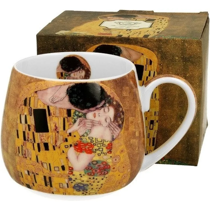 DUO ART GALLERY Fassbecher 430 ml THE KISS New Bone China Porzellan