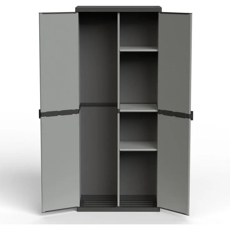 KreLeo Mehrzweckschrank 'Armadio', modulares System aus Kunststoff für Keller, Garten, Garage