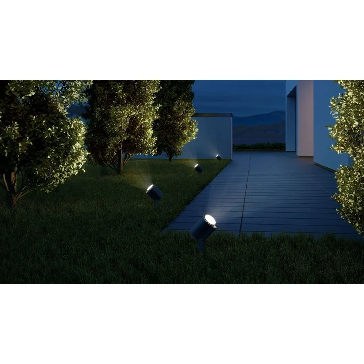 LED-Außenstrahler Spot Garden anthrazit, 6,7 W Bodenstrahler mit Erdspieá, 512 lm Spotlight, inkl. GU10-Leuchtmittel, Aluminium – Bild 2