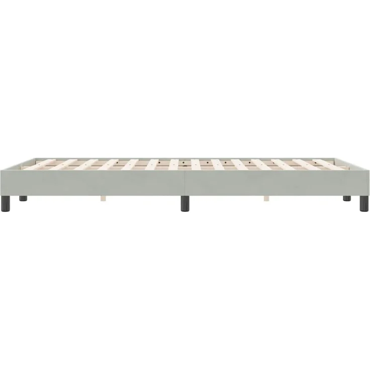 vidaXL Boxspringbett ohne Matratze Hellgrau 120x220 cm Samt 3315867 – Bild 6