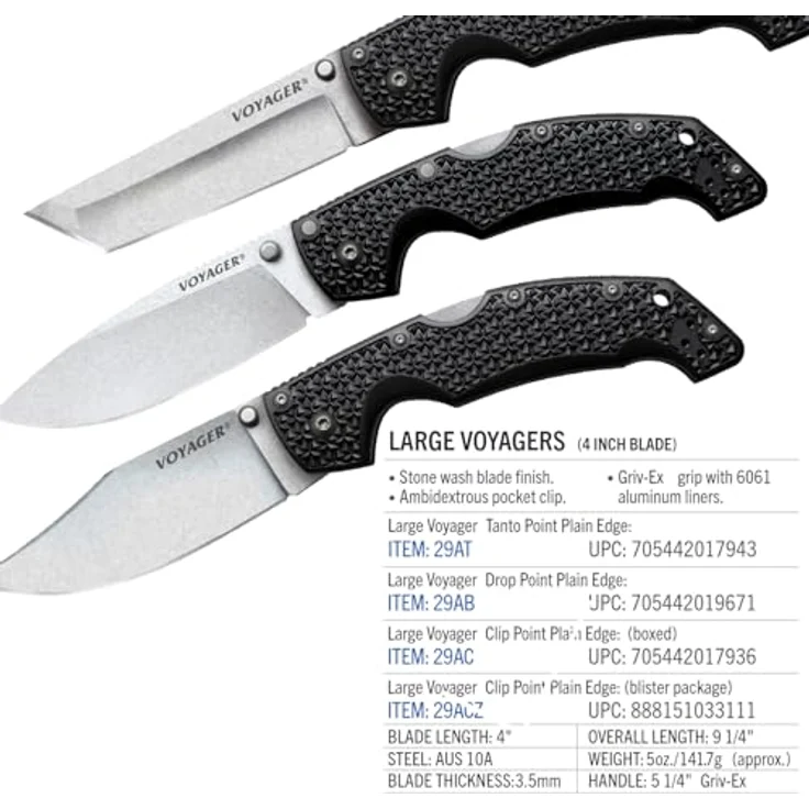 Cold Steel Cold Steel VOYAGERLARGEDROPPOINT29AB – Bild 8