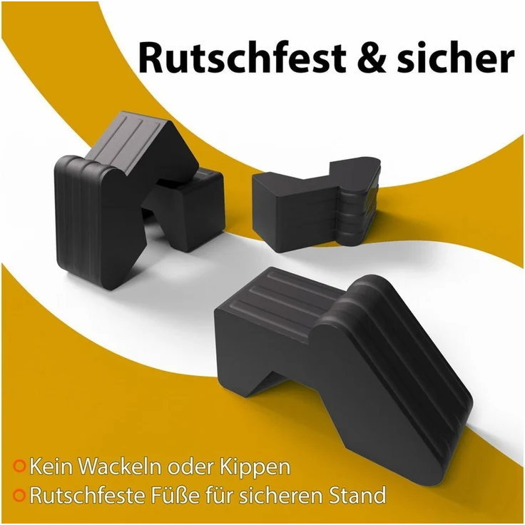 BigDean Blumentopfuntersetzer Füßchen 8X Untersetzer Spezial Anthrazit Blumentöpfuntersetzer, Zubehör für Pflanztöpfe, Set, 8-tlg, Blumentopffüße, Verbessert Luftzirkulation unter Pflanzen – Bild 3
