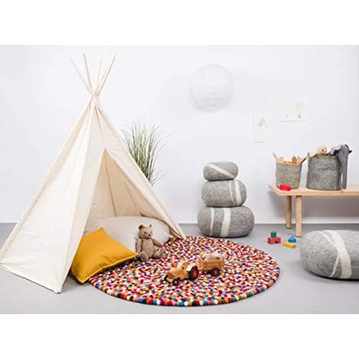 myfelt Wollteppich Lotte Filzkugelteppich, 100% reine Schurwolle – Bild 3